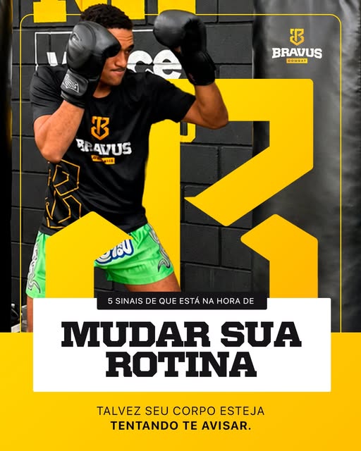 Atleta treinando Muay Thai na Bravus Combat
